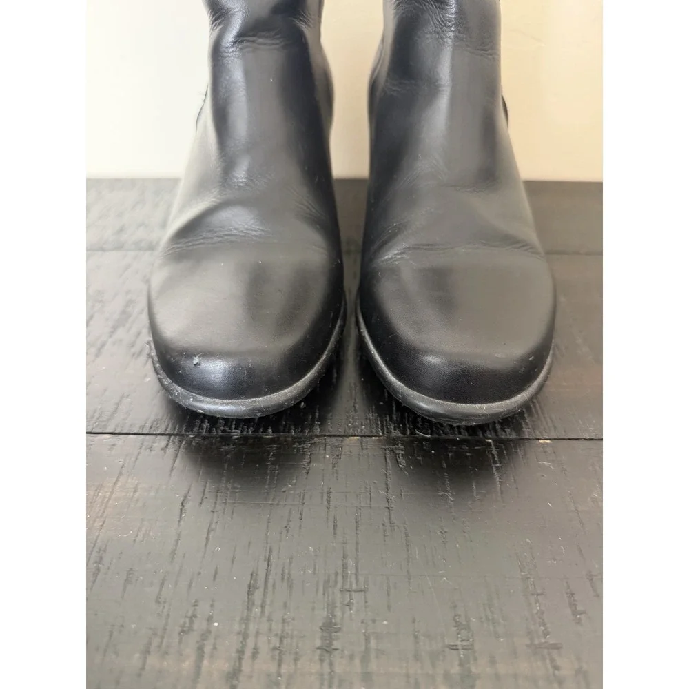 Dansko Black Leather Ankle Booties EU 39 US 8.5 Comfort Casual Work Boots Zip